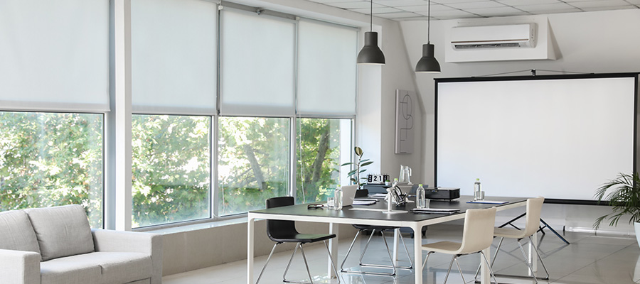 commercial final inside of an office conference room